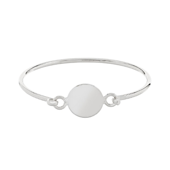 Accented Disk Banlge Bracelet - Picture 2 of 2